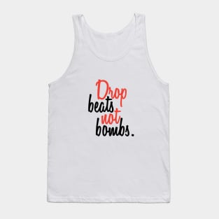 Drop Beats Not Bombs Black-Red Tank Top